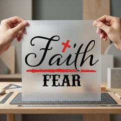 Faith Not Fear Christian Christian Faith Ready to Press DTF Transfer for Dtf