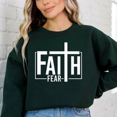 Faith Over Fear | Bold Christian Statement Sweatshirt - Luckets.com