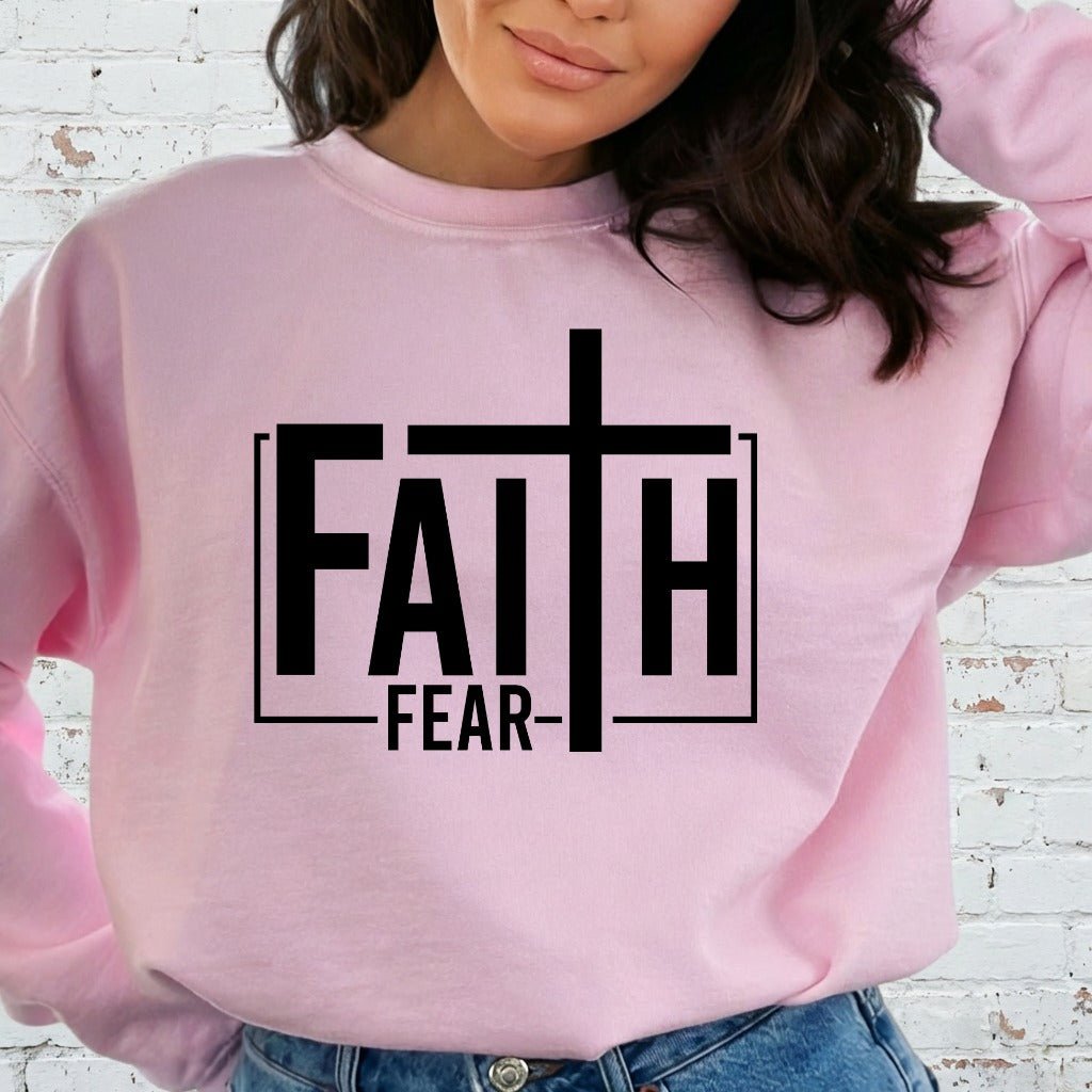 Faith Over Fear | Bold Christian Statement Sweatshirt - Luckets.com