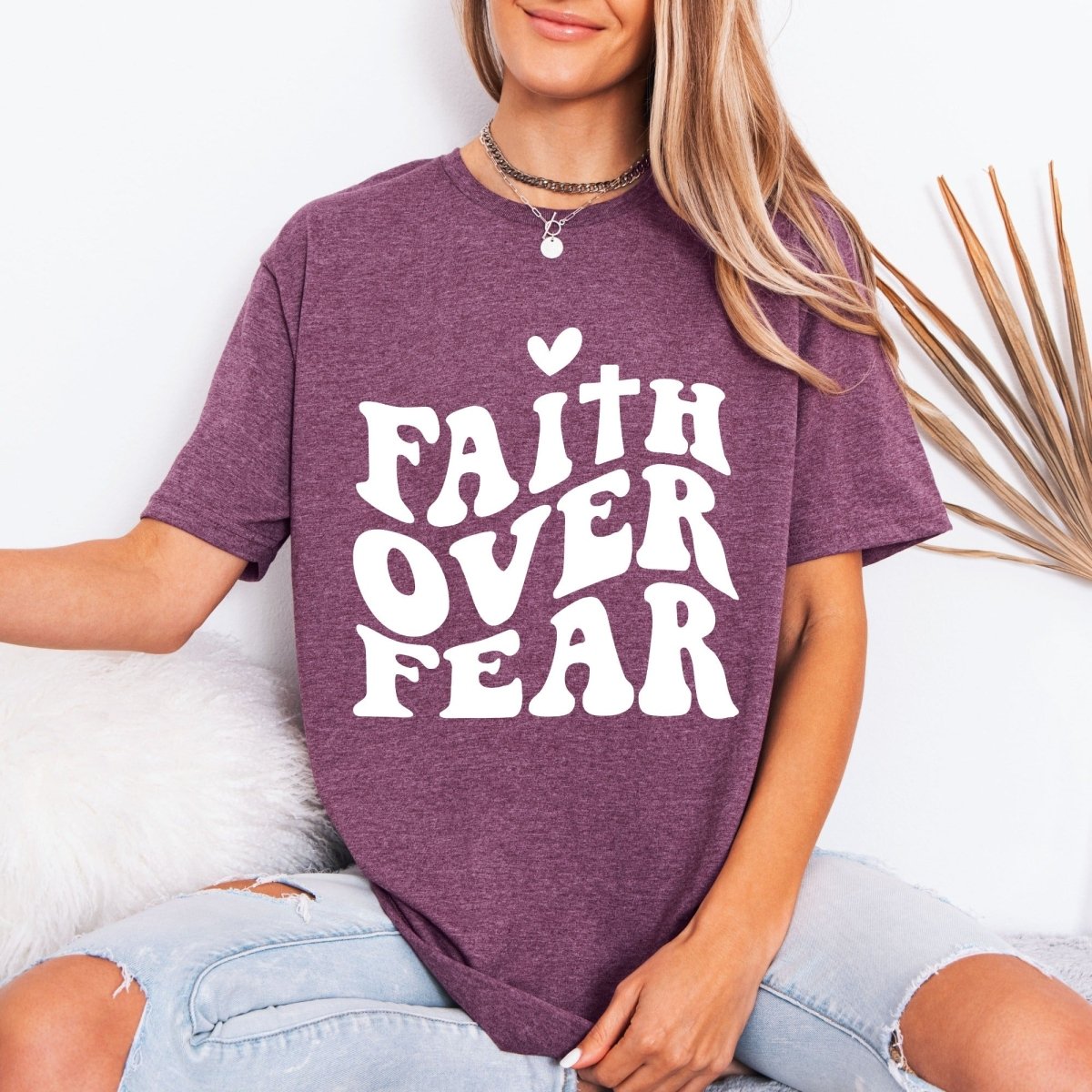 Faith Over Fear | Bold Christian Statement Tee - Luckets.com