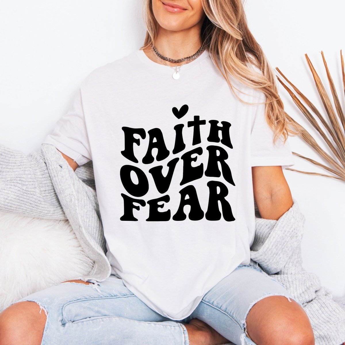 Faith Over Fear | Bold Christian Statement Tee - Luckets.com