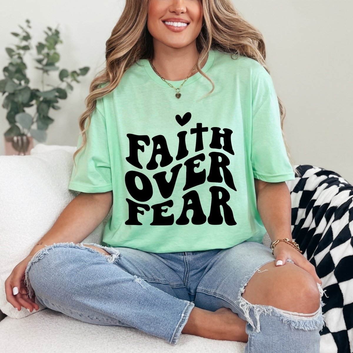 Faith Over Fear | Bold Christian Statement Tee - Luckets.com
