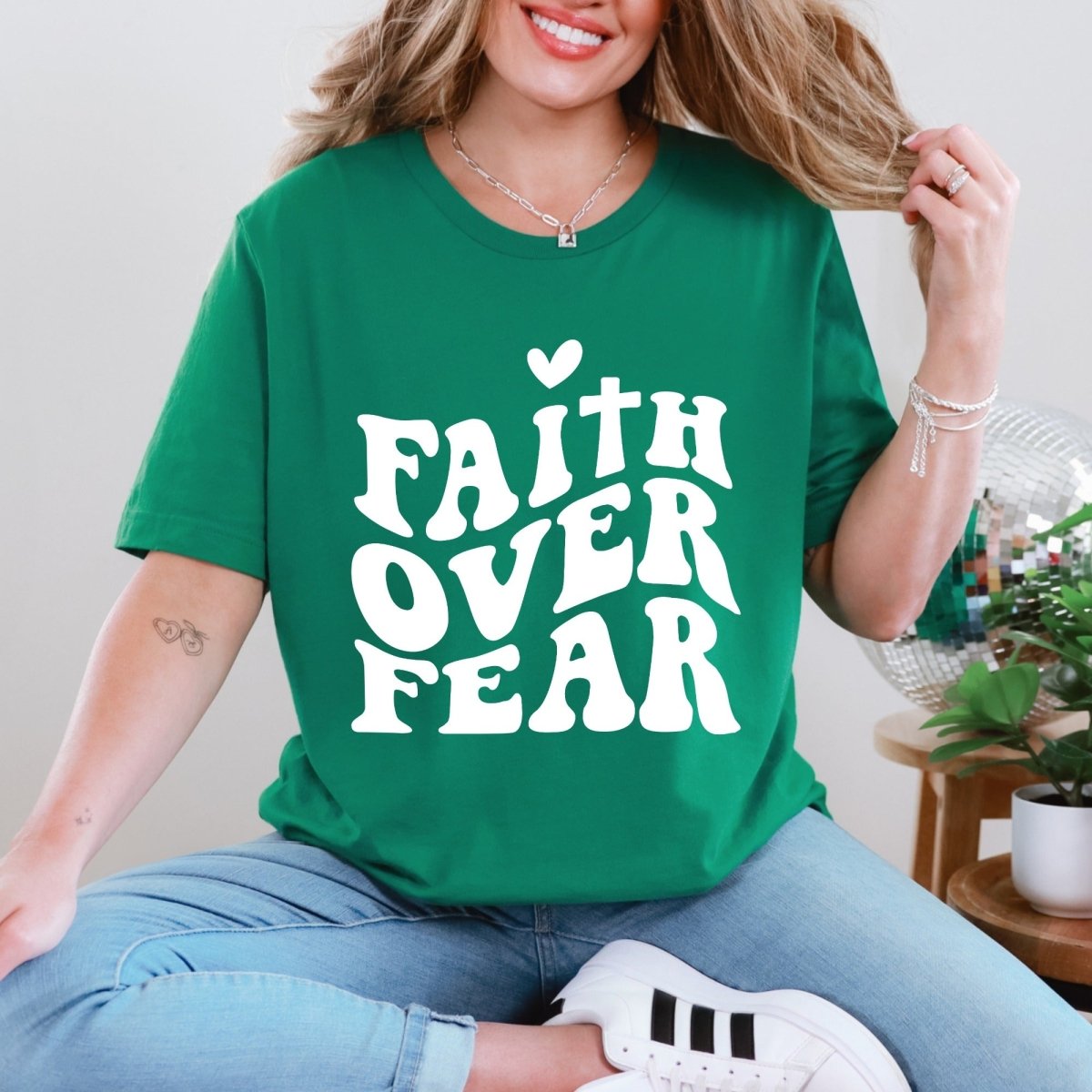 Faith Over Fear | Bold Christian Statement Tee - Luckets.com