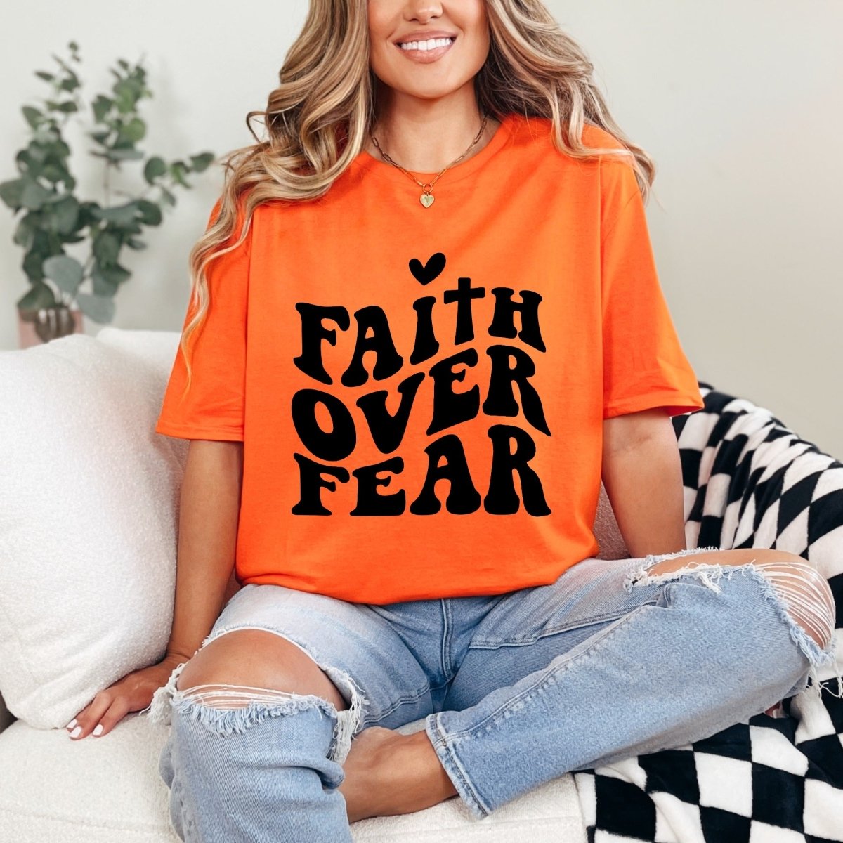 Faith Over Fear | Bold Christian Statement Tee - Luckets.com