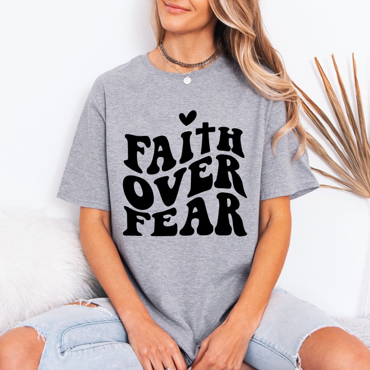 Faith Over Fear | Bold Christian Statement Tee - Luckets.com