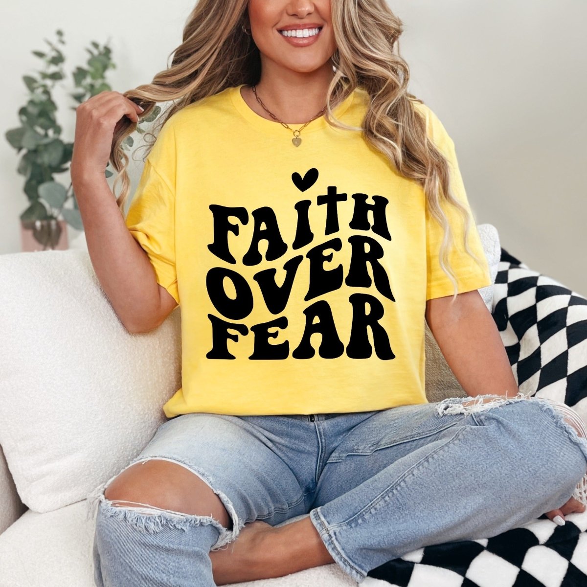 Faith Over Fear | Bold Christian Statement Tee - Luckets.com