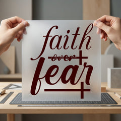 Faith Over Fear Inspirational Christian Faith Ready to Press DTF Transfer for Dtf