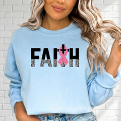 Faith Pink Ribbon | Breast Cancer Awareness Sweatshirt - Luckets.com