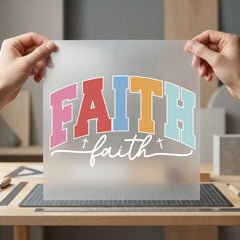 Faith Retro Arch Vintage Christian Faith Ready to Press DTF Transfer for Dtf