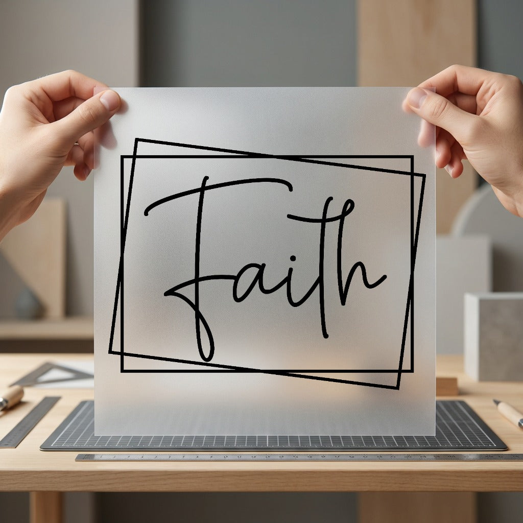 Faith Script Modern Calligraphy Christian Faith Ready to Press DTF Transfer for Dtf