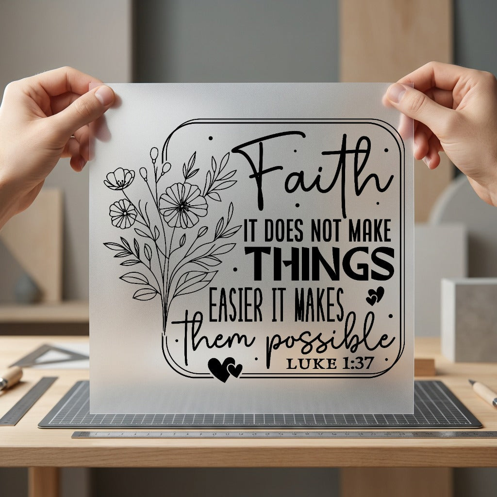 Faith Scripture Floral Inspirational Christian Faith Ready to Press DTF Transfer for Dtf