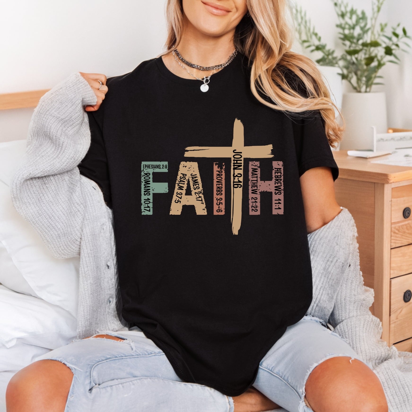 Faith Scripture Verse Christian Christian Faith Ready to Press DTF Transfer for Dtf