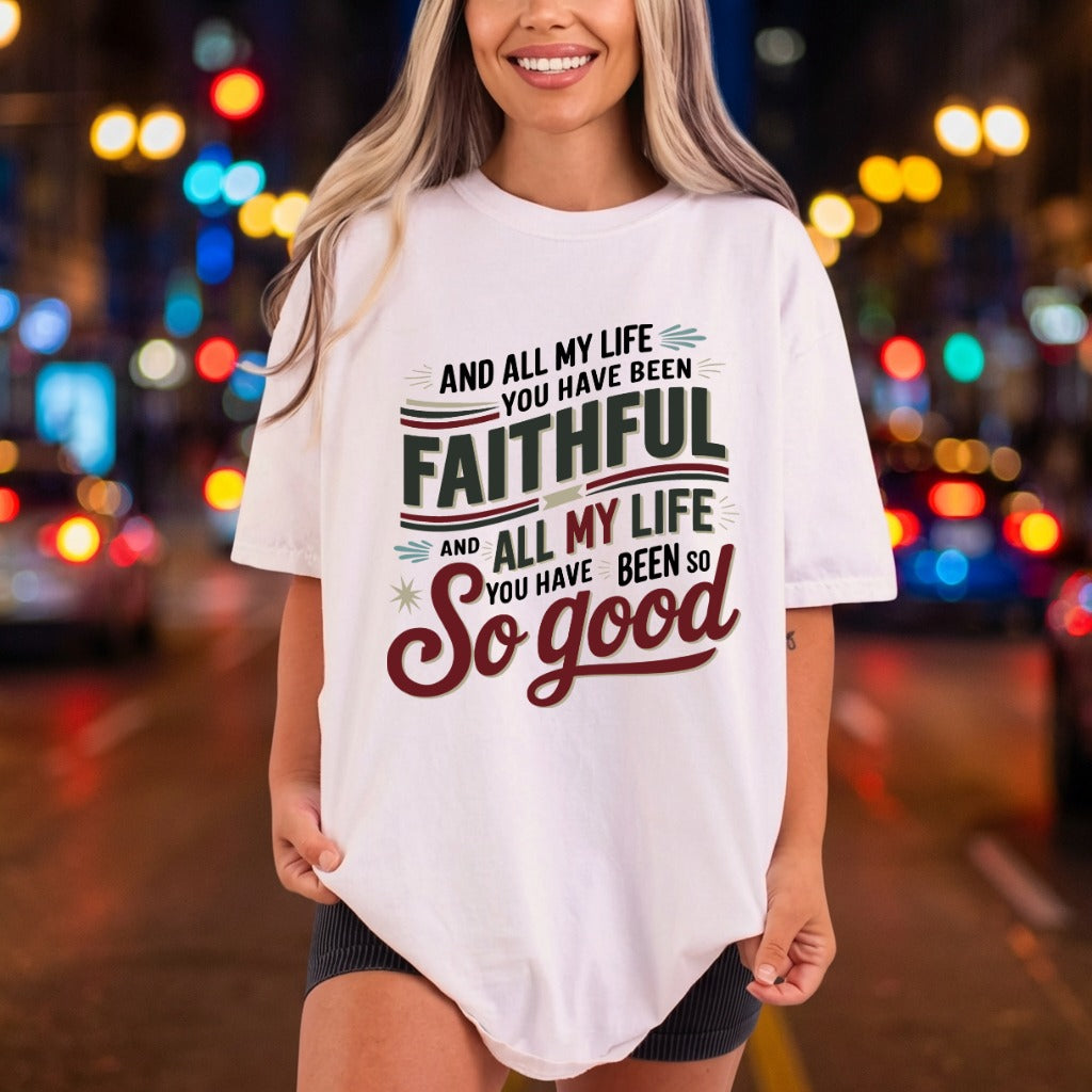 Faithful Good Script Diy Christian Faith Ready to Press DTF Transfer for Dtf