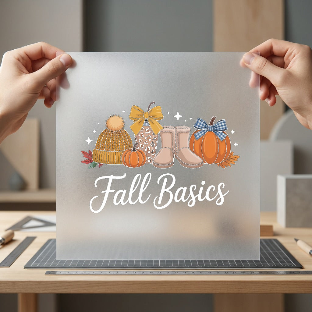 Fall Basics Leopard Pumpkin Fall Autumn Ready to Press DTF Transfer for Dtf