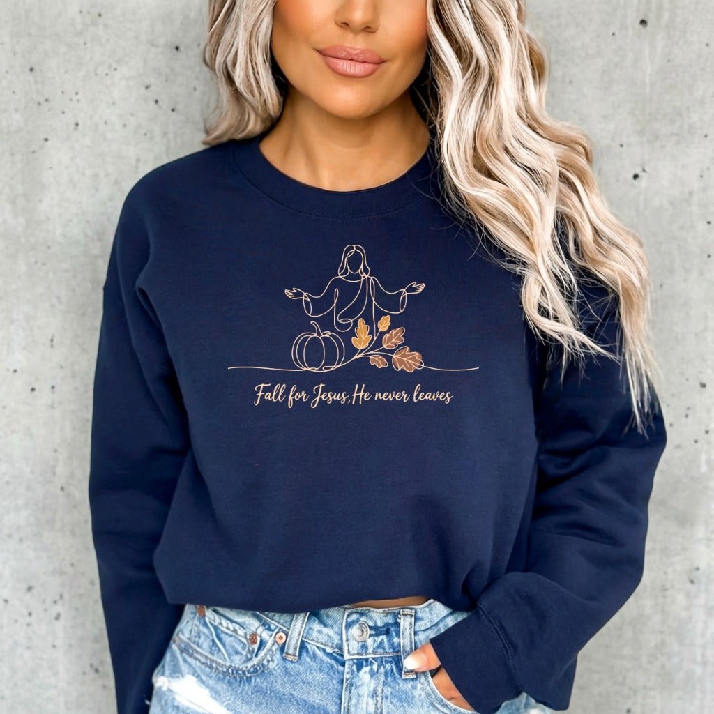 Fall for Jesus | Autumn Faith & Comfort Sweatshirt - Luckets.com