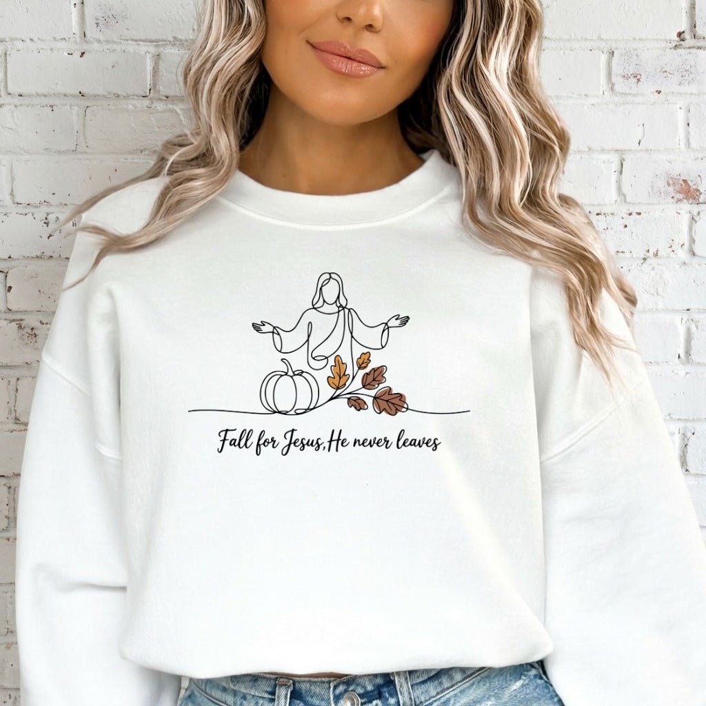 Fall for Jesus | Autumn Faith & Comfort Sweatshirt - Luckets.com