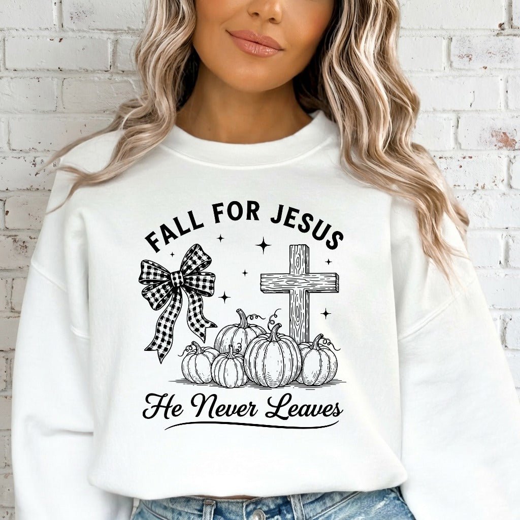 Fall For Jesus | Autumn Faith & Comfort Sweatshirt - Luckets.com