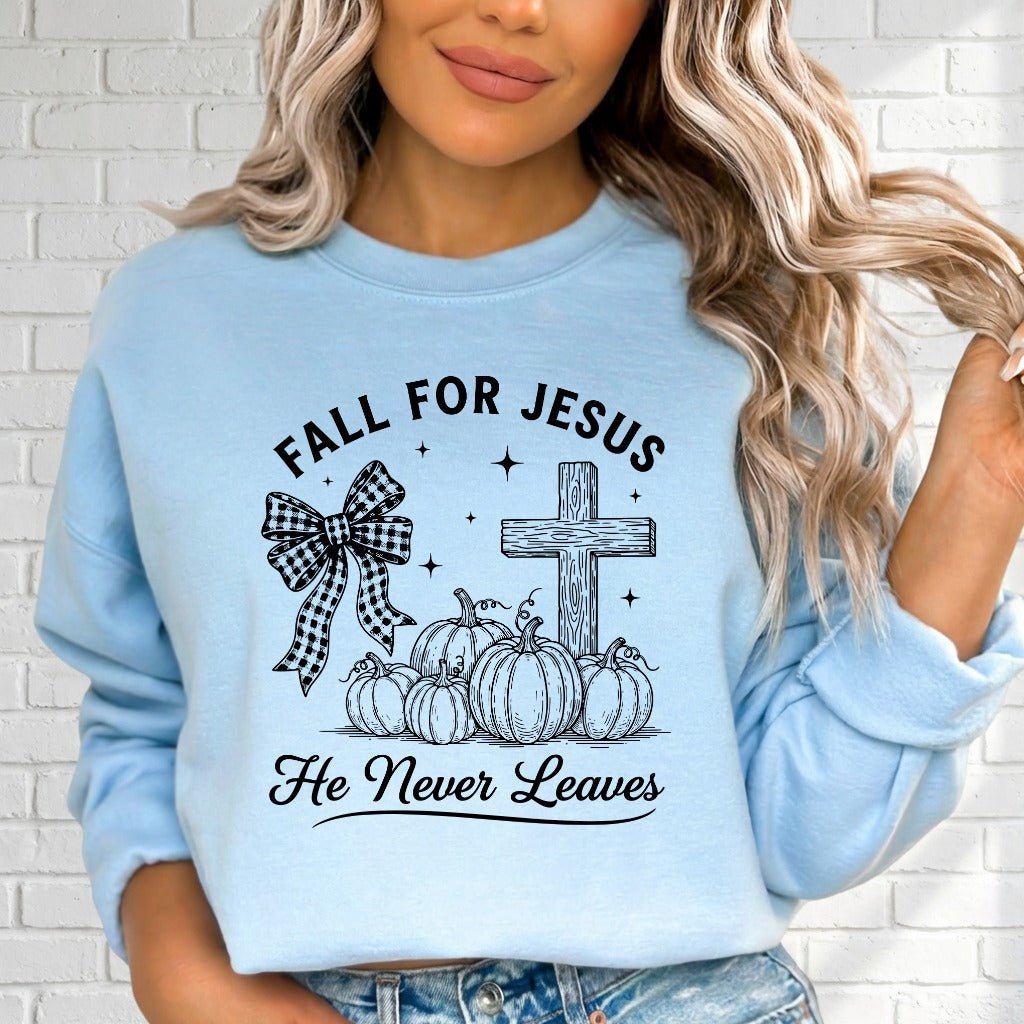 Fall For Jesus | Autumn Faith & Comfort Sweatshirt - Luckets.com