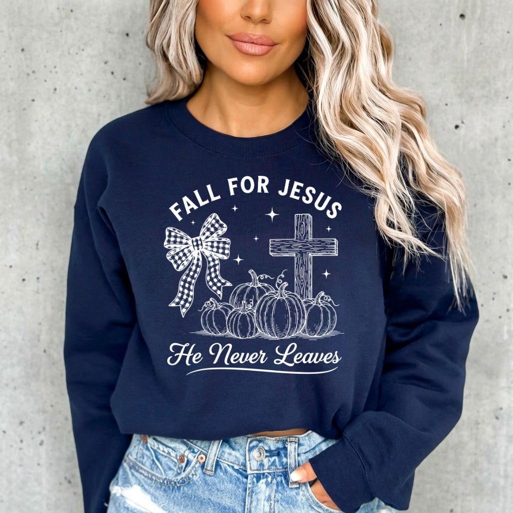 Fall For Jesus | Autumn Faith & Comfort Sweatshirt - Luckets.com