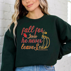 Fall For Jesus | Autumn Faith & Gratitude Sweatshirt - Luckets.com