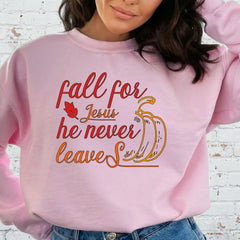 Fall For Jesus | Autumn Faith & Gratitude Sweatshirt - Luckets.com