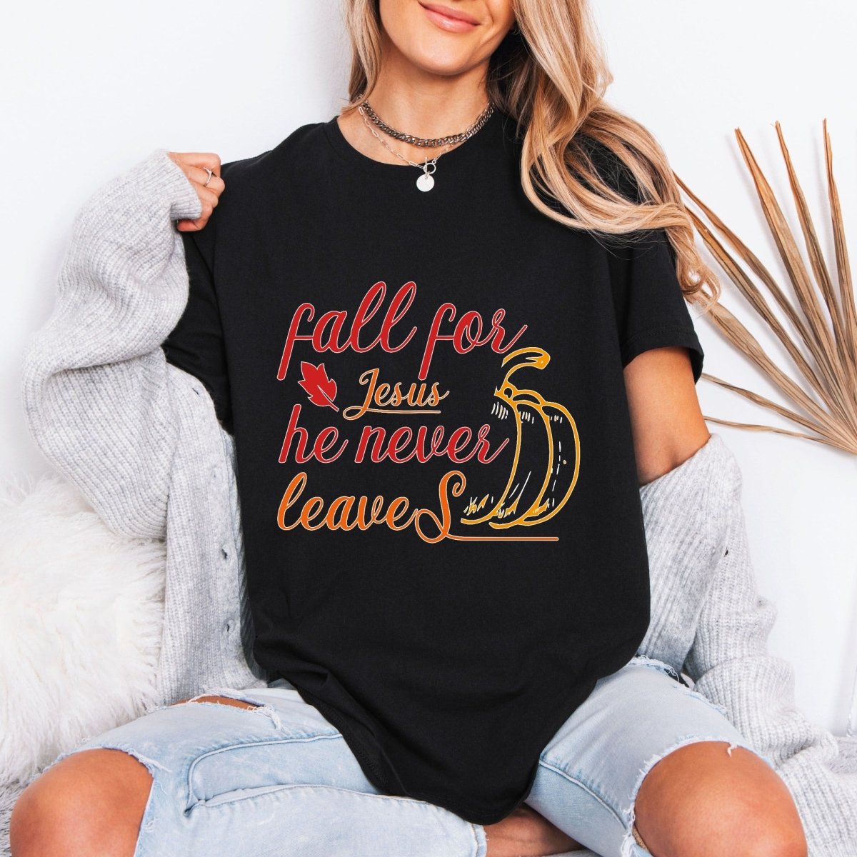 Fall For Jesus | Autumn Faith Tee - Luckets.com