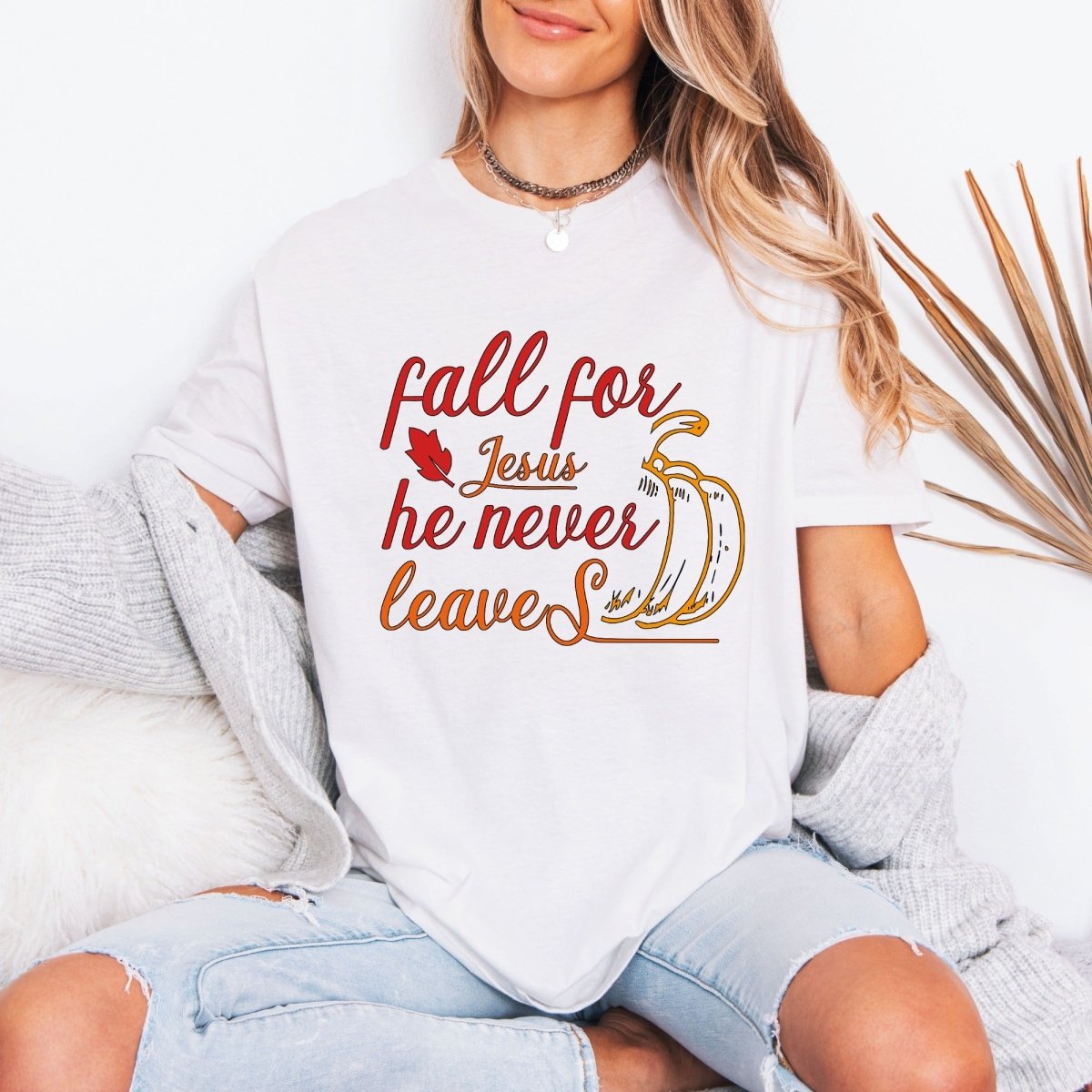 Fall For Jesus | Autumn Faith Tee - Luckets.com
