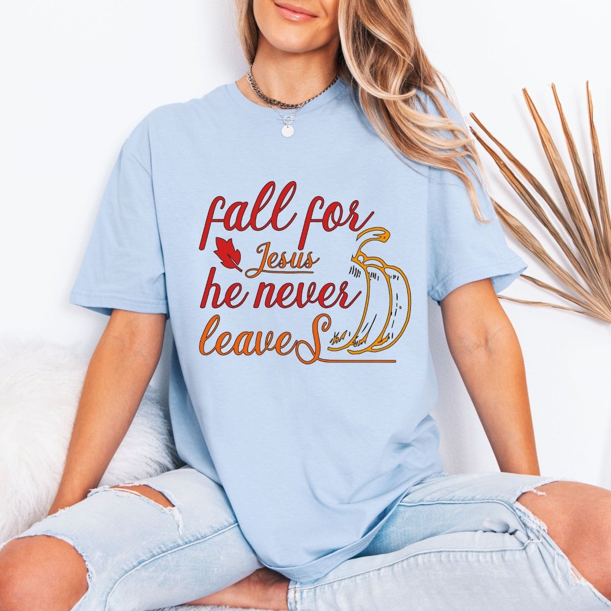 Fall For Jesus | Autumn Faith Tee - Luckets.com