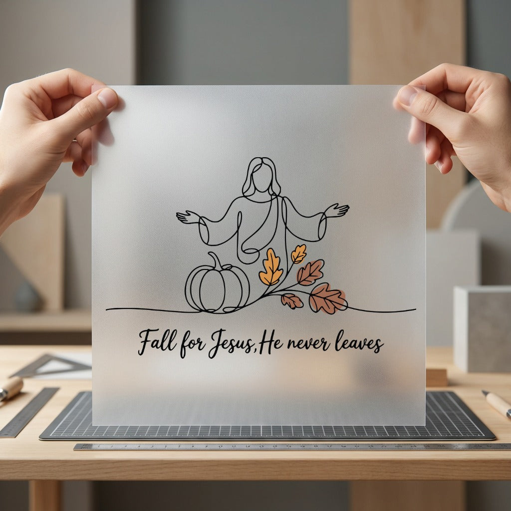 Fall Jesus Christian Diy Christian Faith Ready to Press DTF Transfer for Dtf
