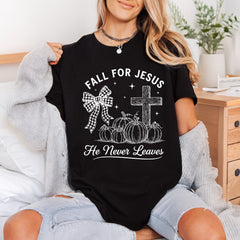 Fall Jesus Never Leaves Christian Faith Ready to Press DTF Transfer for Dtf