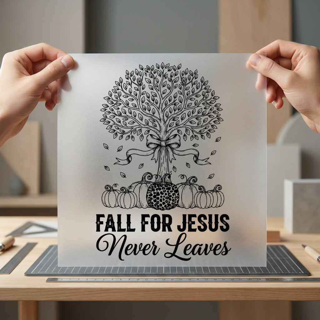 Fall Jesus Never Leaves Christian Faith Ready to Press DTF Transfer for Dtf