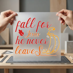 Fall Jesus Pumpkin Scripture Christian Faith Ready to Press DTF Transfer for Dtf