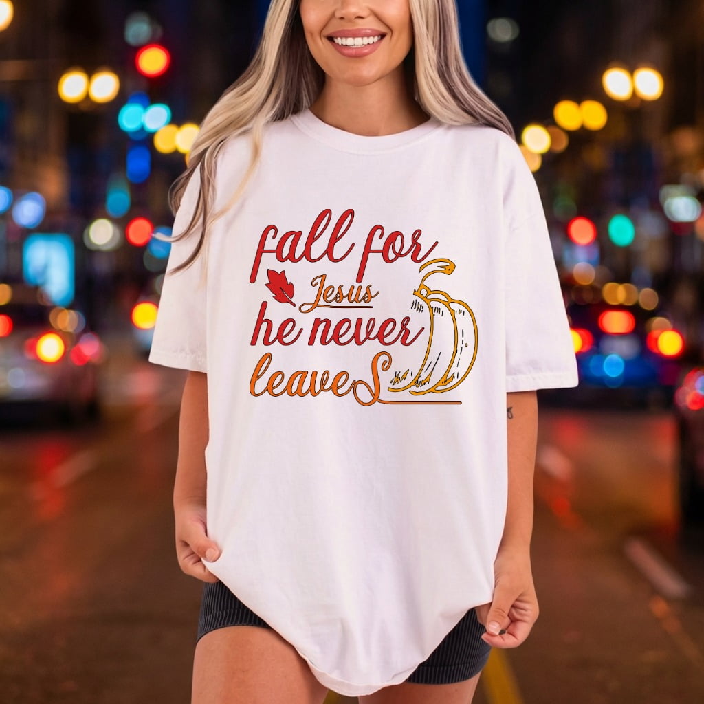 Fall Jesus Pumpkin Scripture Christian Faith Ready to Press DTF Transfer for Dtf