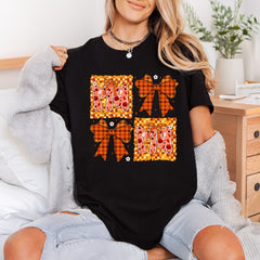 Fall Plaid Bow Pumpkin Halloween Fall Ready to Press DTF Transfer for Dtf