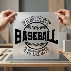 Fantasy Baseball Legend Sports Vintage Retro Ready to Press DTF Transfer for Dtf