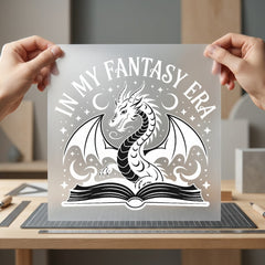 Fantasy Era Dragon Mystical Fantasy Vibes Collection Bookish Cozy Collection Ready to Press DTF Transfer for Dtf