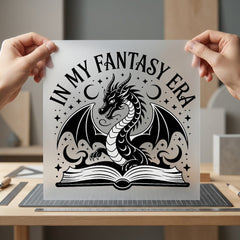 Fantasy Era Dragon Mystical Fantasy Vibes Collection Bookish Cozy Collection Ready to Press DTF Transfer for Dtf