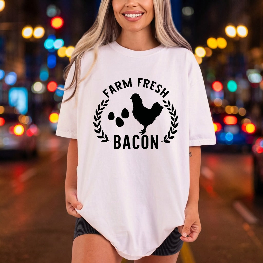 Farm Fresh Bacon Rustic Usa Vintage Ready to Press DTF Transfer for Dtf