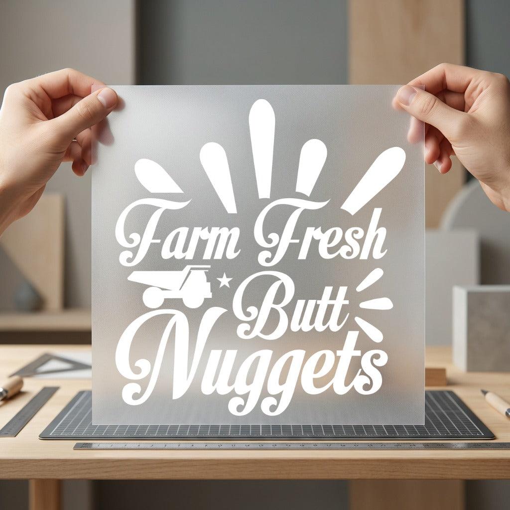 Farm Fresh Butt Nuggets Usa Dad Ready to Press DTF Transfer for Dtf