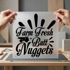 Farm Fresh Butt Nuggets Usa Dad Ready to Press DTF Transfer for Dtf