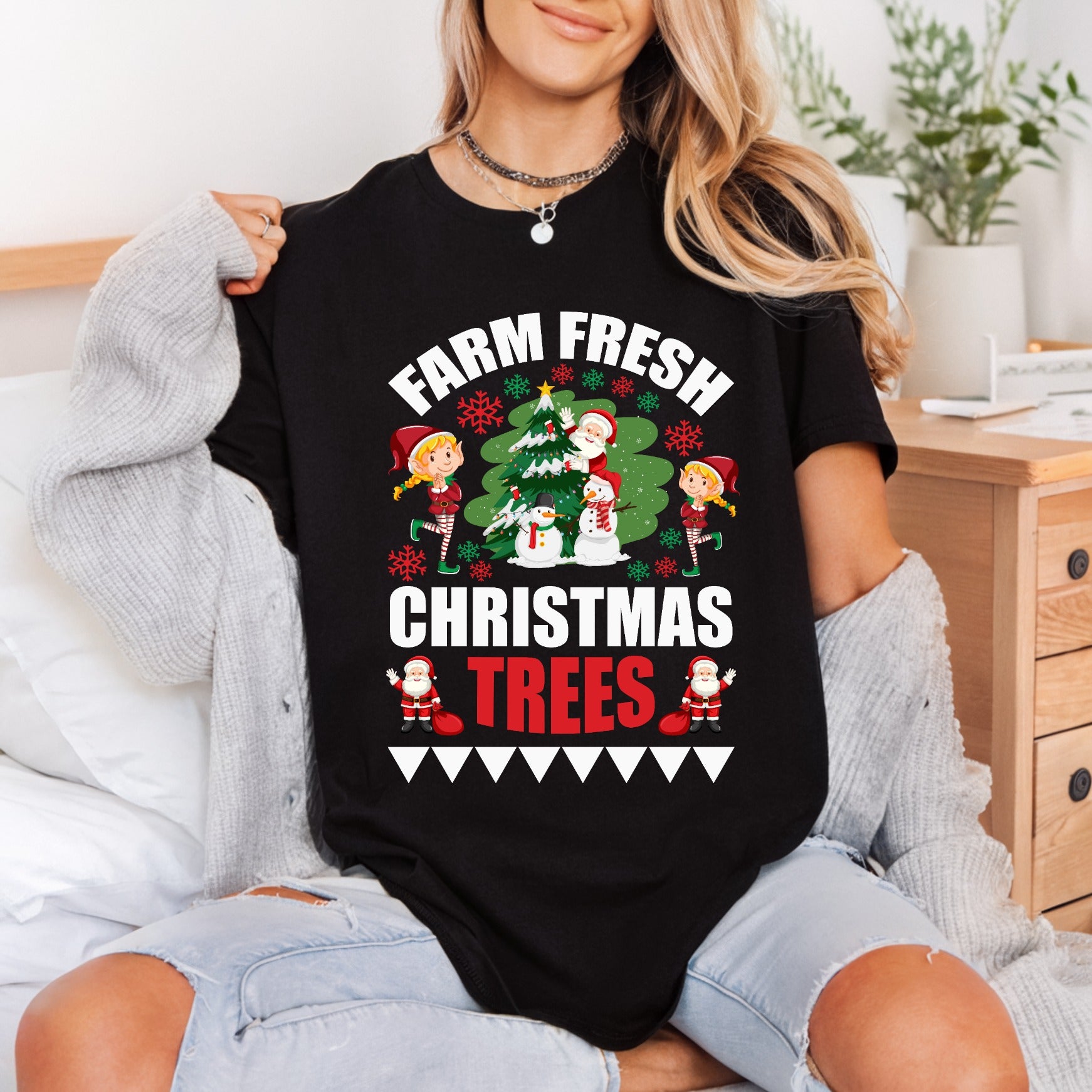 Farm Fresh Christmas Trees Christmas Ready to Press DTF Transfer for Dtf