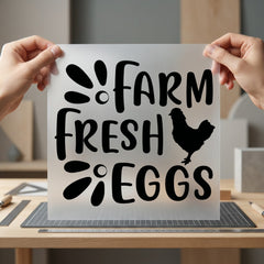 Farm Fresh Eggs Chicken Usa Country Ready to Press DTF Transfer for Dtf