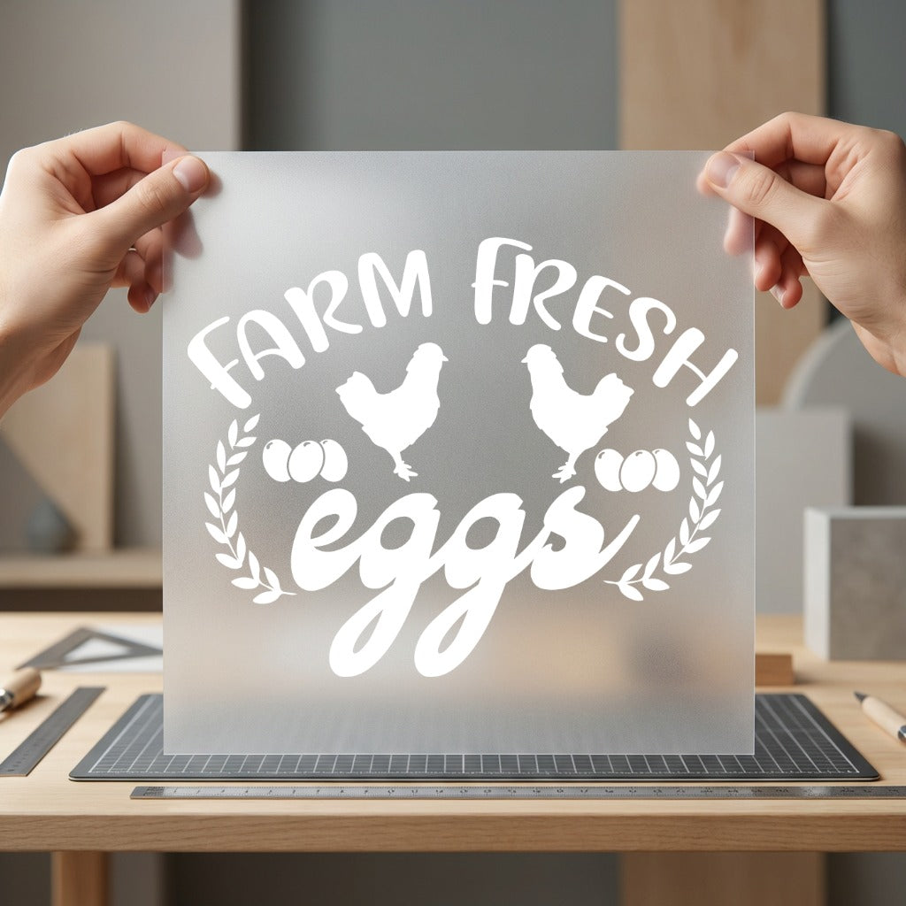 Farm Fresh Eggs Rustic Usa Country Ready to Press DTF Transfer for Dtf