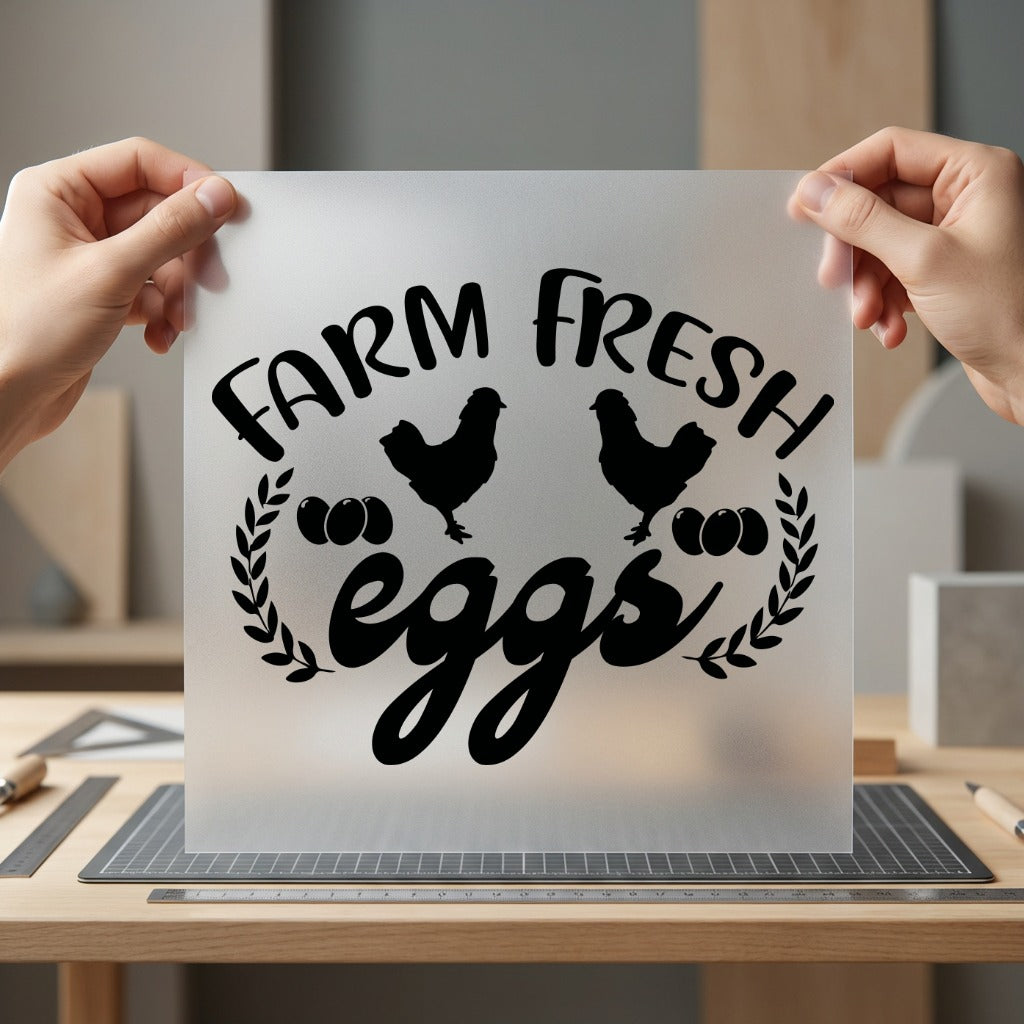 Farm Fresh Eggs Rustic Usa Country Ready to Press DTF Transfer for Dtf