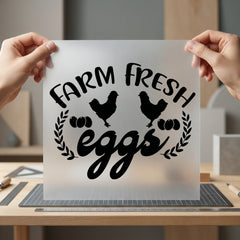 Farm Fresh Eggs Rustic Usa Country Ready to Press DTF Transfer for Dtf