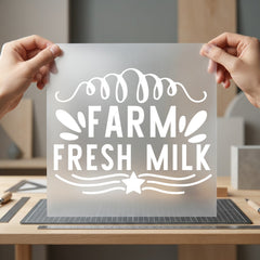Farm Fresh Milk Rustic Usa Country Ready to Press DTF Transfer for Dtf