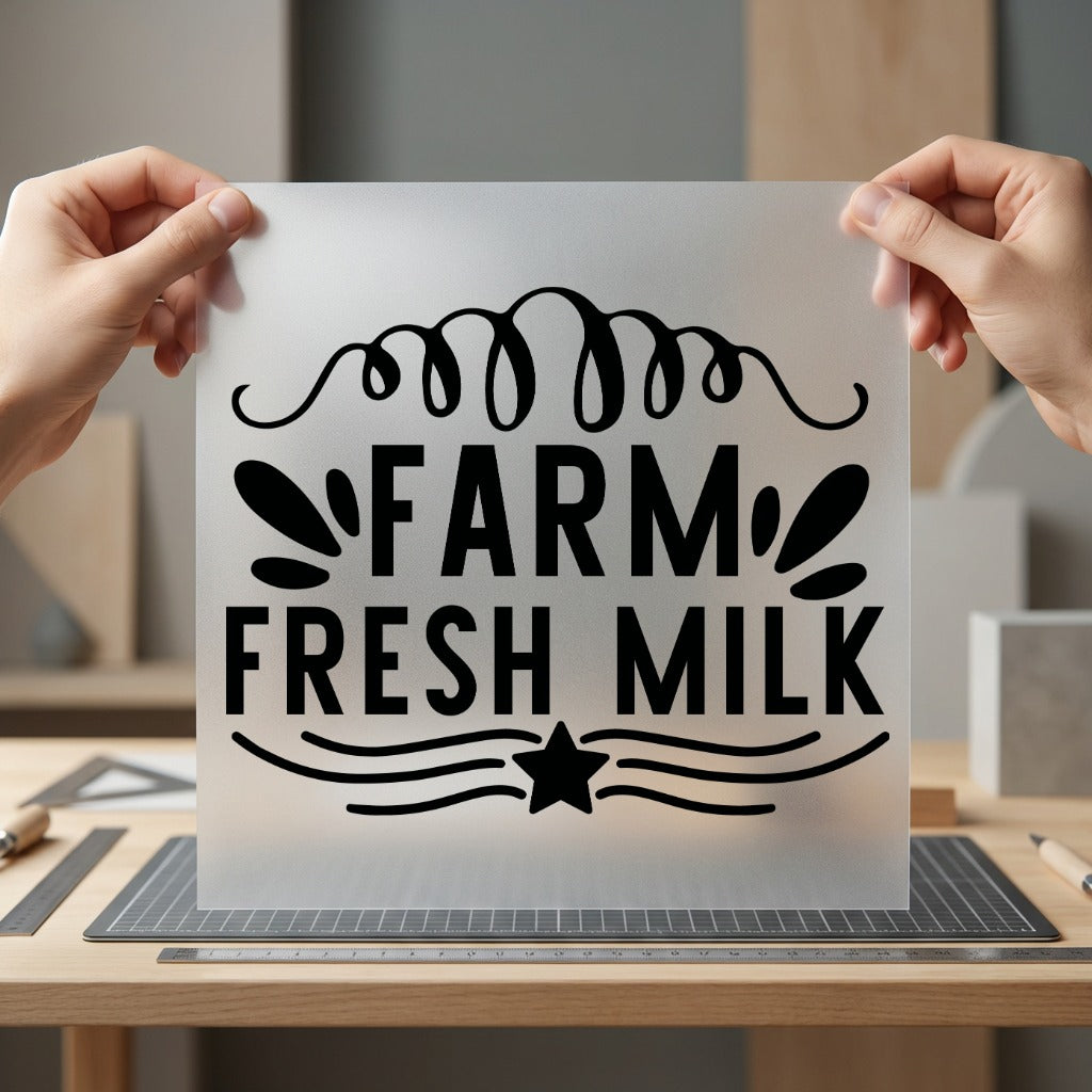 Farm Fresh Milk Rustic Usa Country Ready to Press DTF Transfer for Dtf