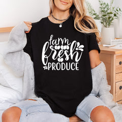 Farm Fresh Produce Script Usa Country Ready to Press DTF Transfer for Dtf