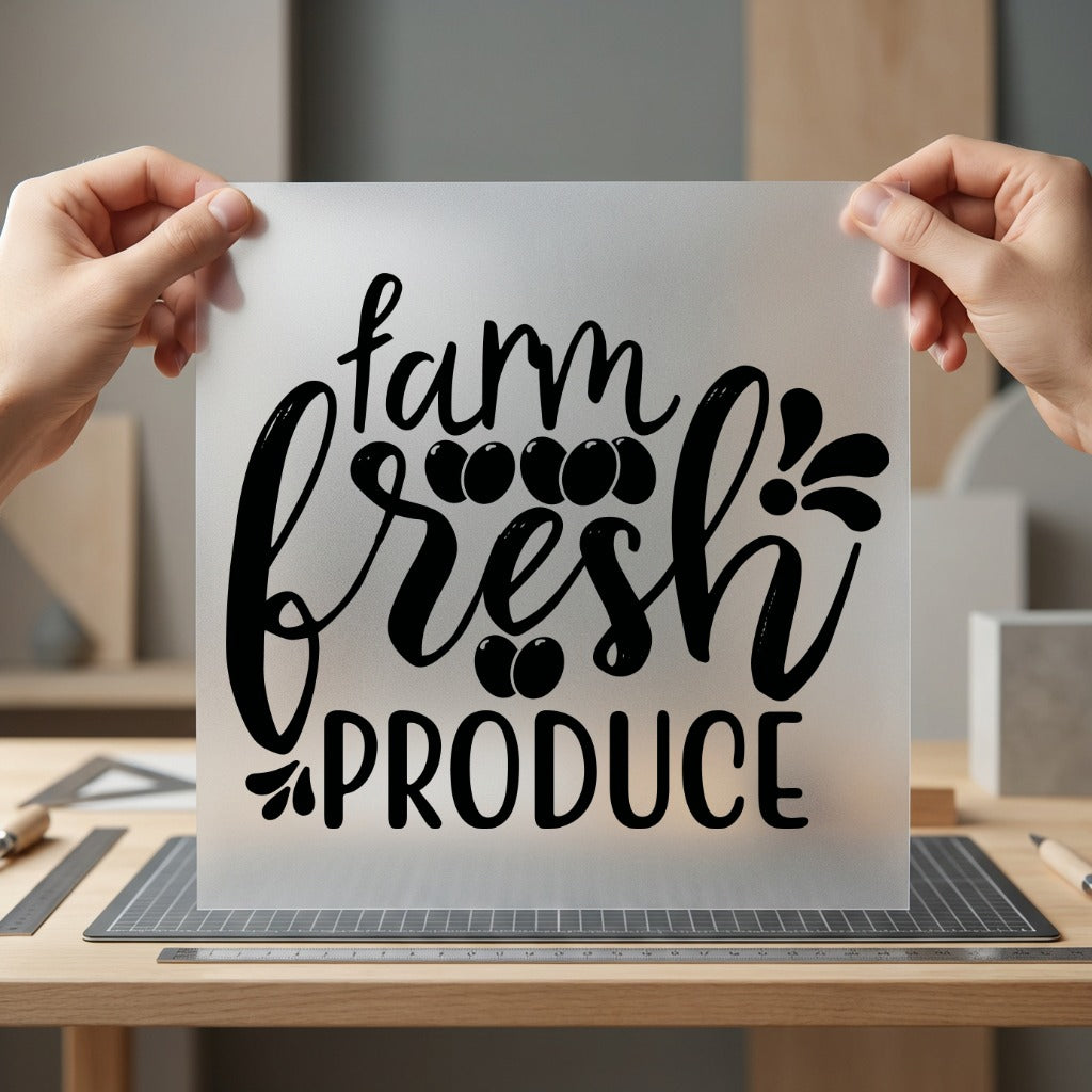Farm Fresh Produce Script Usa Country Ready to Press DTF Transfer for Dtf