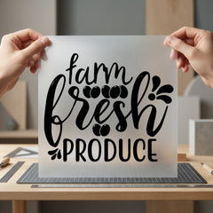 Farm Fresh Produce Script Usa Country Ready to Press DTF Transfer for Dtf